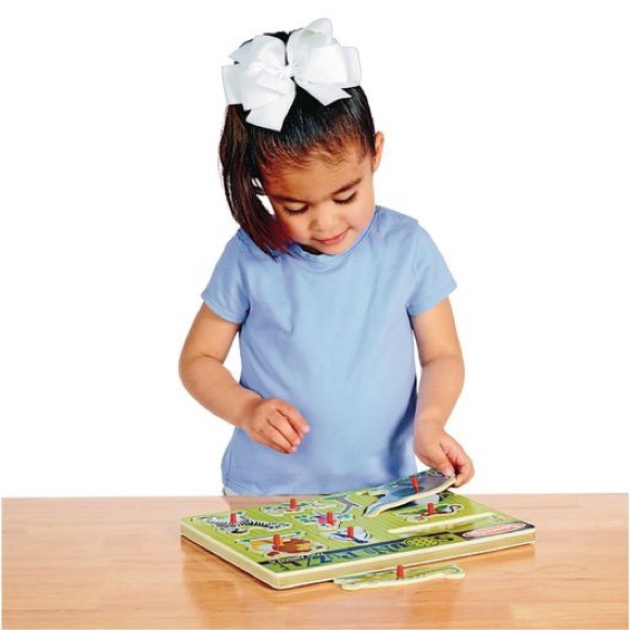 2 NEW Melissa & Doug Zoo & Farm Animals Wooden Peg Sound 8pc Puzzles 🧩 2Yrs+ - Picture 7 of 16